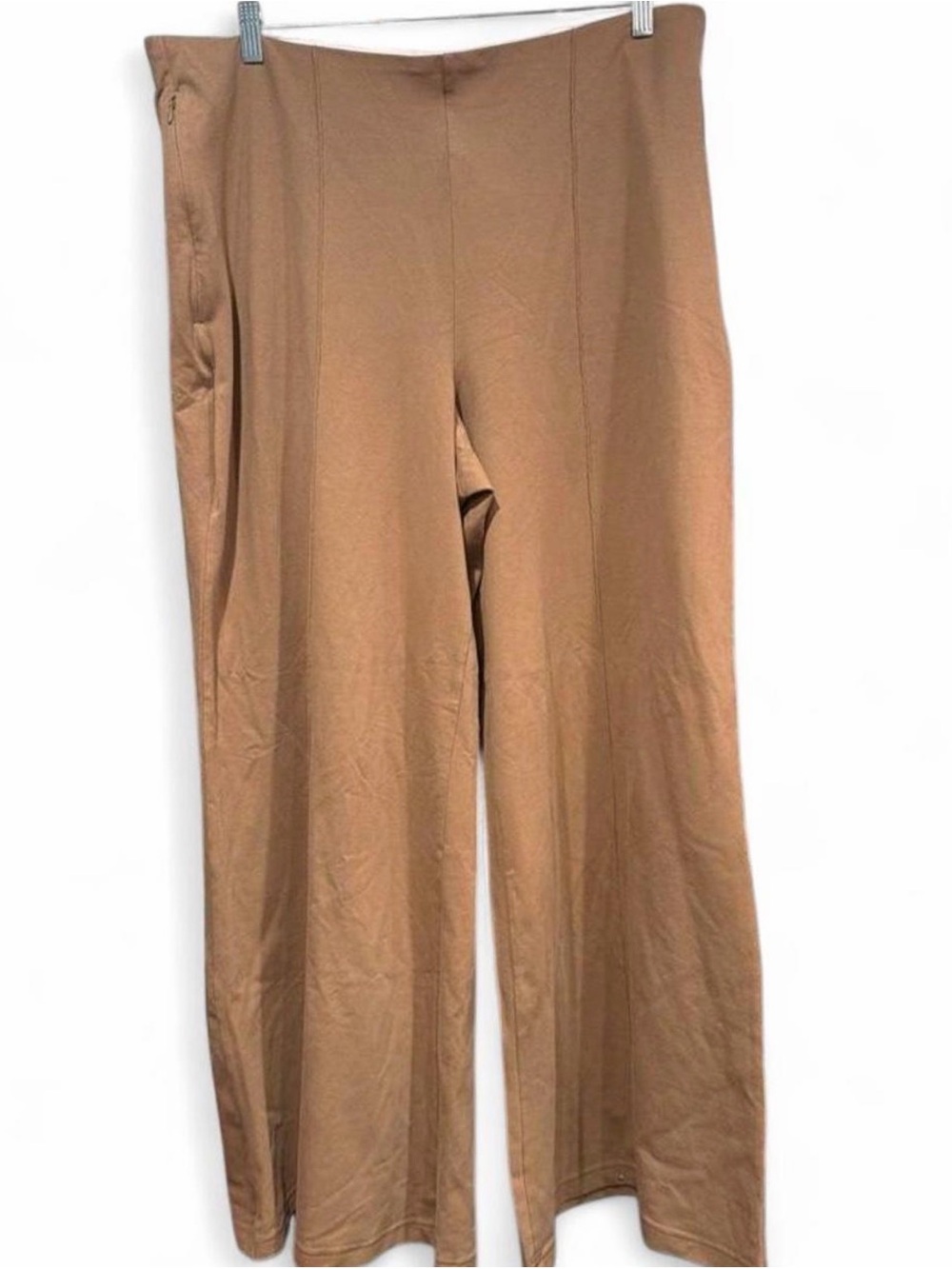 Lands' End Wide-Leg Pull-On Pants in Camel Brown XL tall